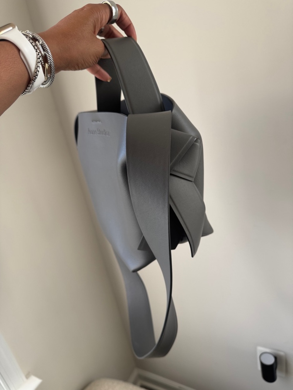Acne Studios Dark Gray Musubi Bag Mini - Picture 3 of 5